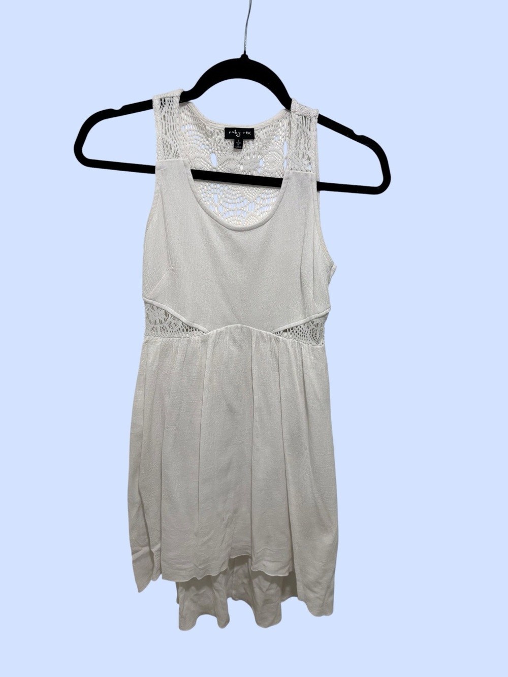 Crochet-Back Racer Tank Dress Size Small